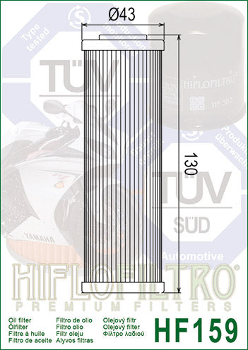 Filtro Olio Motore Hiflo HF159